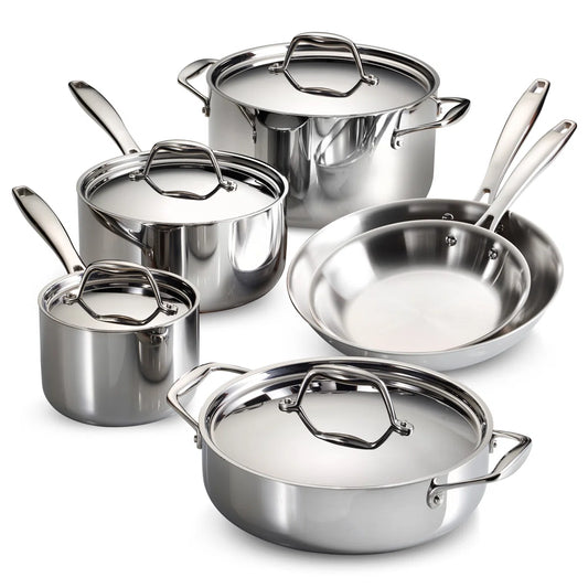 Signature Tri-Ply Clad Gourmet 10 Pc Cookware Set