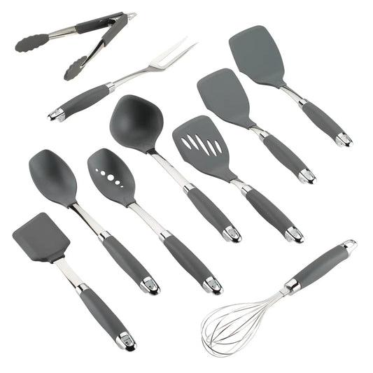 Tools and Gadgets SureGrip Nylon Nonstick Kitchen / Cooking Utensil Set, 10 Piece