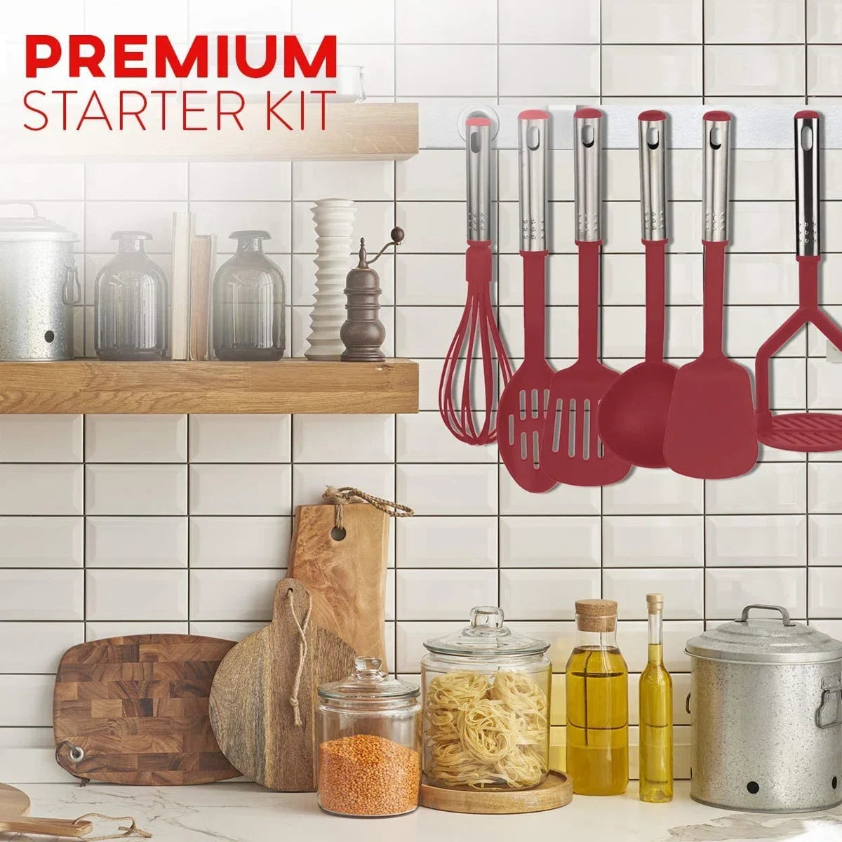 24 Piece Stainless Steel Kitchen Cooking Utensil Set
