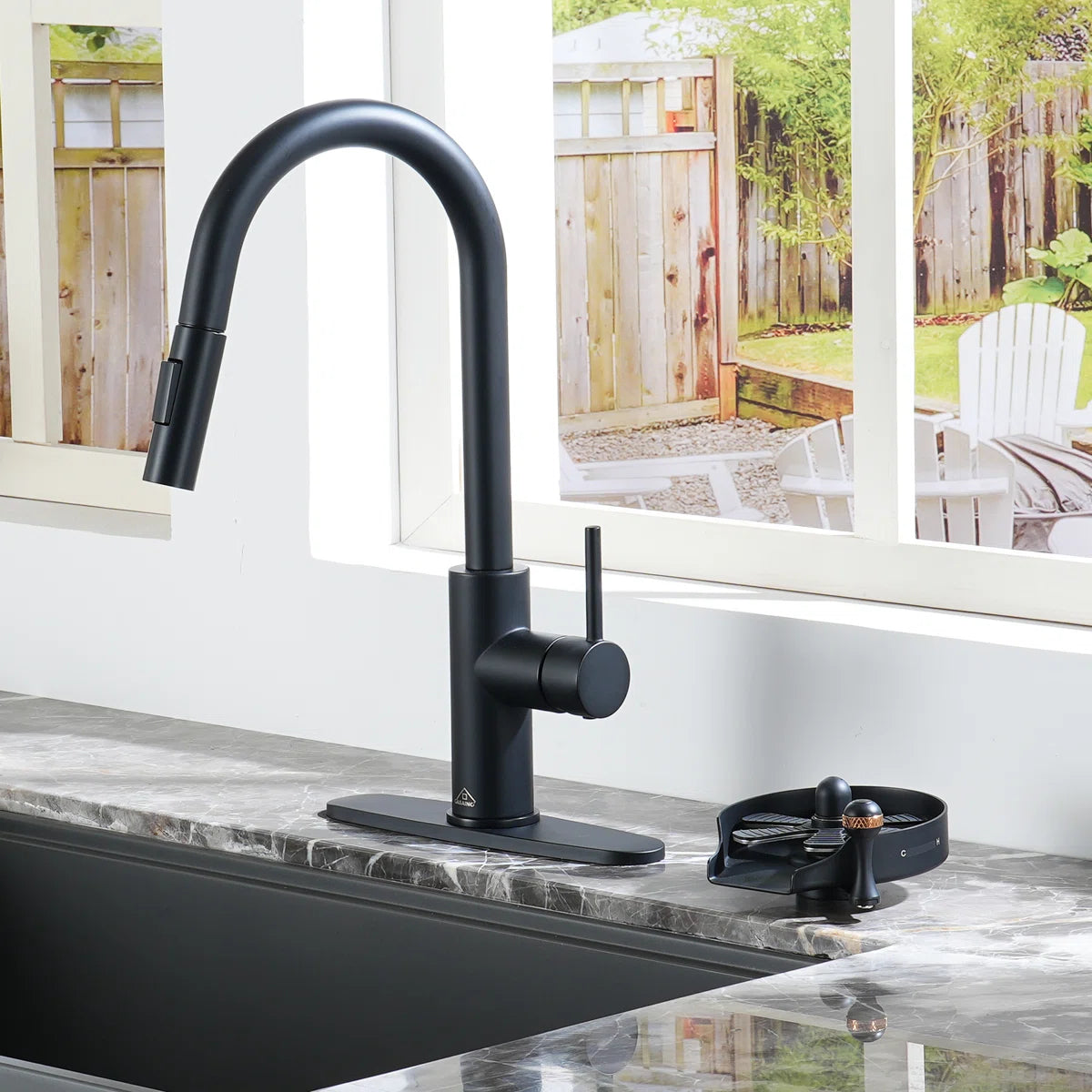 Stainless Steel Glass Rinser For Kitchen Sink, Kitchen Sink Accessories Cup Washer CA-6001RB-MB