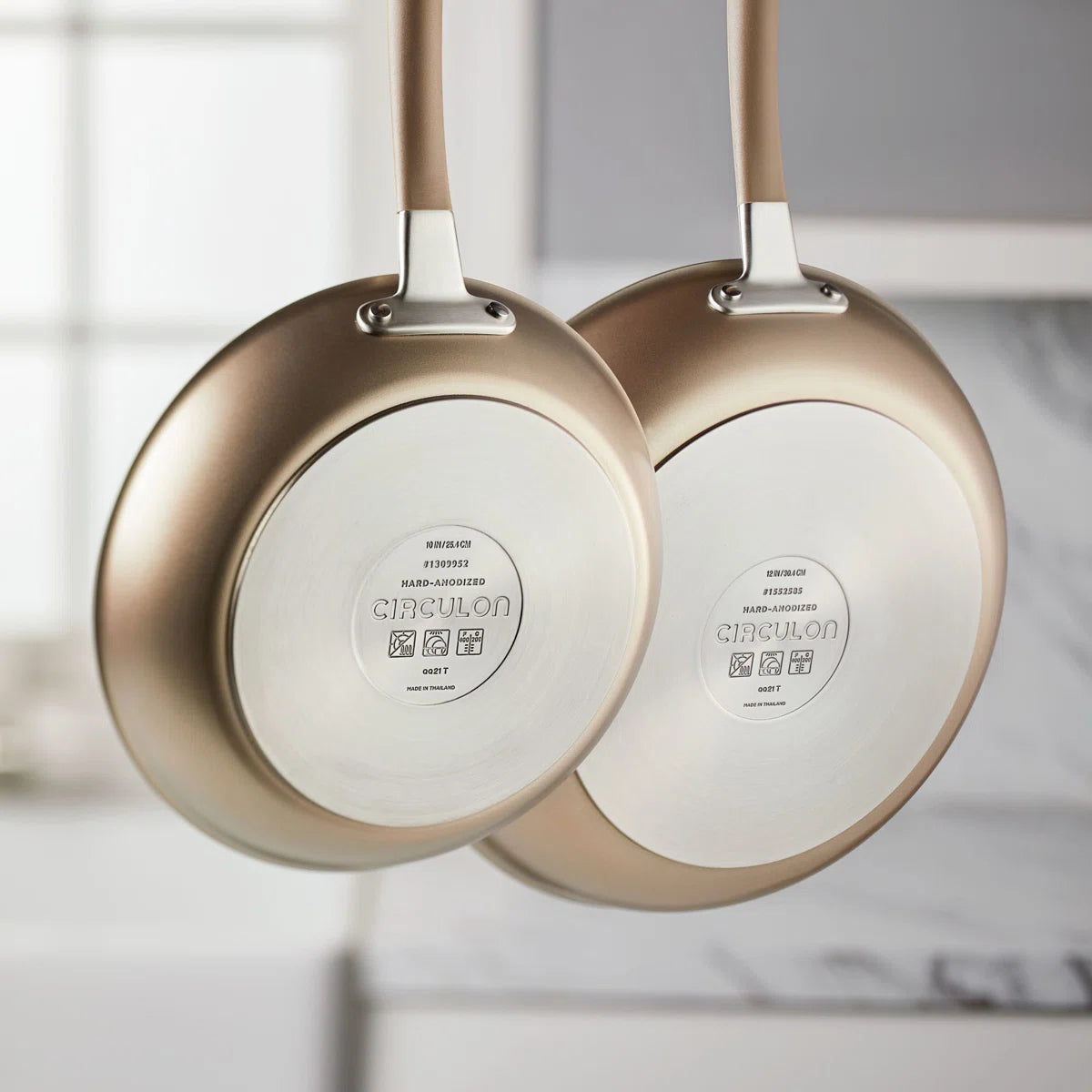 Premier Professional Hard Anodized Nonstick Cookware Induction Pots And Pans Set, 10 Piece, Bronze